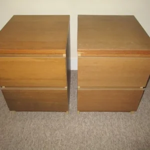 Pair of Two-Drawer Ikea Bedside Tables