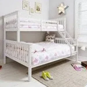 Bunk bed - Trio Solid wooden bunk bed frame with mattresses ¬ Same day delivery