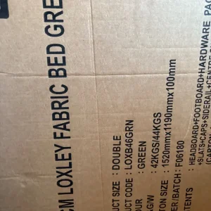 Green velvet Double bed - Image 4