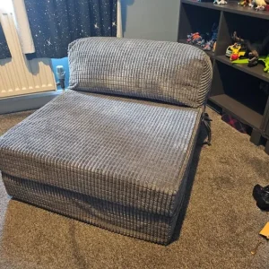 Grey fold out bed chair - Image 2