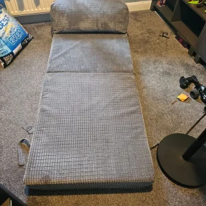 Grey fold out bed chair - Image 3