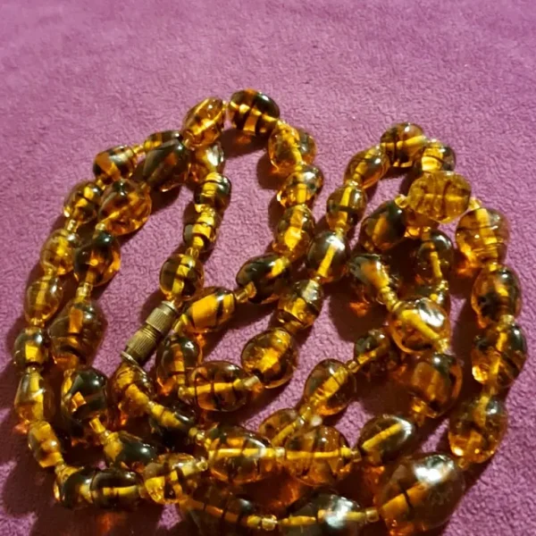 3 lovely vintage glass beaded necklaces