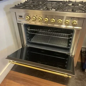 ILVE 90cm range cooker stainless steel - Image 2