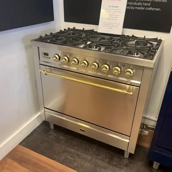 ILVE 90cm range cooker stainless steel