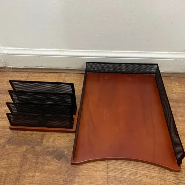 Desk Paper Tray and Letter Rack