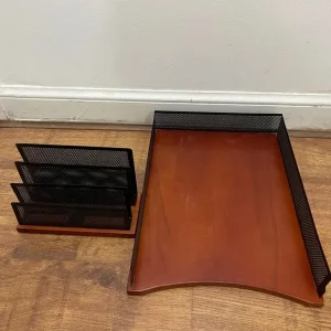 Desk Paper Tray and Letter Rack