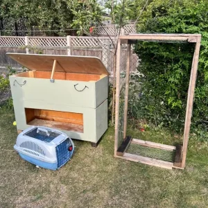Guinea Pig Rabbit Small Pet Home Made Hutch, Run & Carrier Bundle