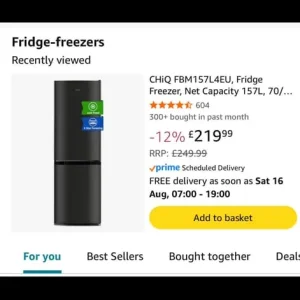 Brand new Chiq Fridge Freezer - Image 7