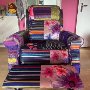 Latitude Vive: Rowena Patchwork Recliner - Image 3