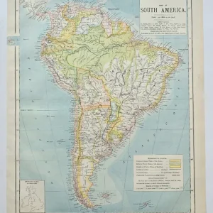 1880s Antique Victorian Atlas Large Map of South America Mason&Payne ~ 47cmx34cm - Image 2