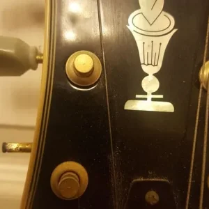 gould eagle 6 string black electric left handed les paul shape guitar - Image 7