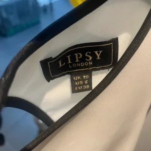 White & Black Lipsy Dress - size 10 - Image 3