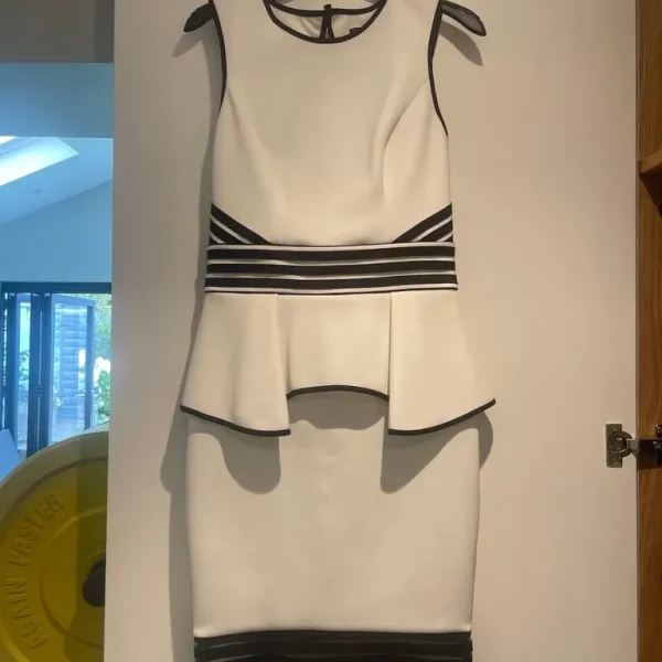 White & Black Lipsy Dress - size 10