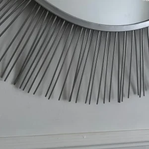 Large brushed chrome /silver /grey mirror - Image 3