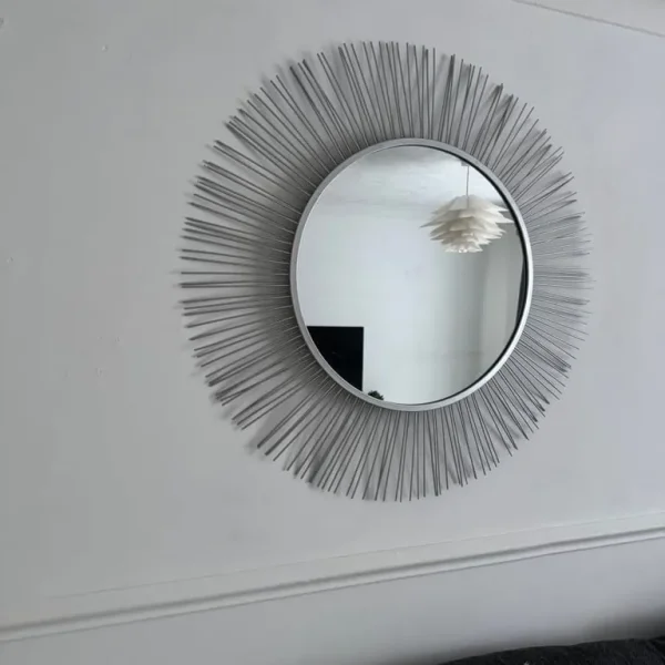 Large brushed chrome /silver /grey mirror