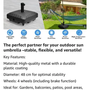 🆕 Heavy Duty 23L wheeled Parasol Umbrella Base - Image 5