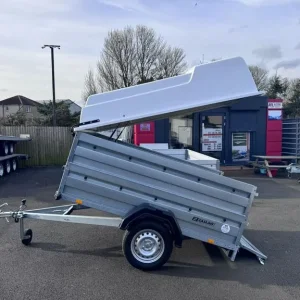 BRAND NEW ZASLAW 205SU SINGLE AXLE DOUBLE BROADSIDE TRAILER WITH LOCKABLE ABS LID - Image 2