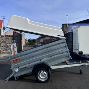 BRAND NEW ZASLAW 205SU SINGLE AXLE DOUBLE BROADSIDE TRAILER WITH LOCKABLE ABS LID - Image 3