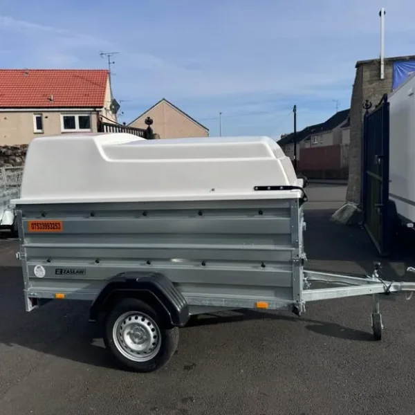 BRAND NEW ZASLAW 205SU SINGLE AXLE DOUBLE BROADSIDE TRAILER WITH LOCKABLE ABS LID