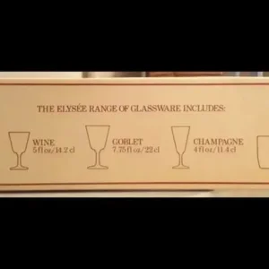 6 x Sherry Glasses – BHS House & Home, Elysée Range - Image 3