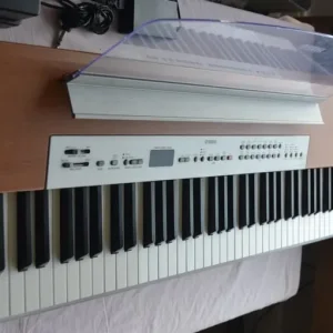 Yamaha P-120 Electric Piano. 88 keys weighted, folding seat, stand pedal and padded carry bag