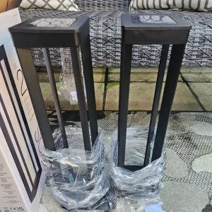 2 x modern garden bollard lights- NEW - Image 7