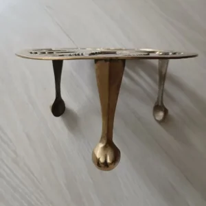 Antique Fireside Solid Brass Trivet Kettle Pot Stand - Image 4