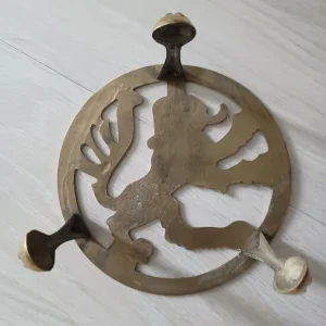 Antique Fireside Solid Brass Trivet Kettle Pot Stand - Image 5