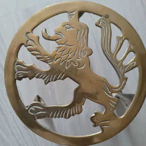 Antique Fireside Solid Brass Trivet Kettle Pot Stand