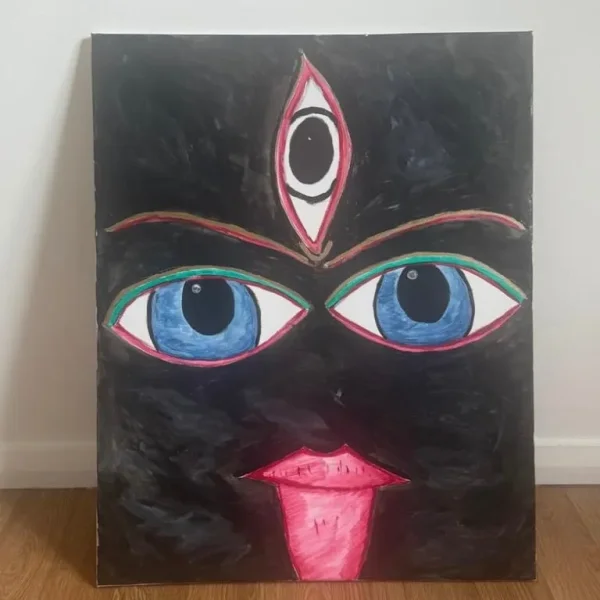 The Cosmic Mother’s Gaze - Goddess Acrylic Painting/Art Work/Home Decor