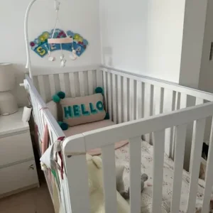 BRAND NEW NEVER SLEPT IN never used cot and mattress John lewis - Image 2