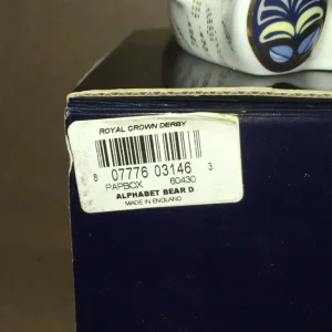 Extremely Rare Large Boxed Royal Crown Derby Alphabet Bear D Paperweight - Image 2