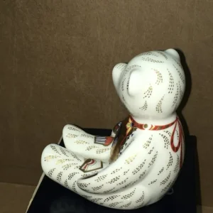 Extremely Rare Large Boxed Royal Crown Derby Alphabet Bear D Paperweight - Image 7