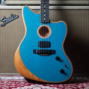2021 Fender USA American Acoustasonic Jazzmaster in Ocean Turquoise - Image 4