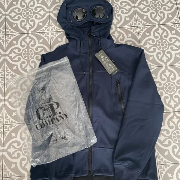 Brand New Navy CP Company Soft Shell Goggle Jacket Size M