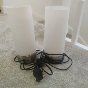 Bed side tables x2 king size bed frame,table touch lamps - Image 3