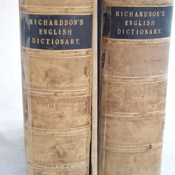 RICHARDSON'S ENGLISH DICTIONARY VOL 1 AND 2