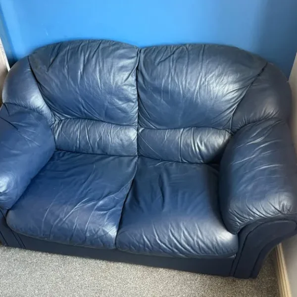 Great genuine leather 2 seater sofa