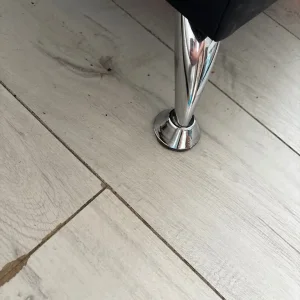 Black faux leather sofa bed - Image 2