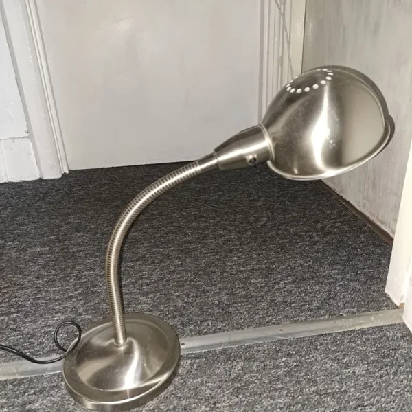 Desk lamp with opposable neck
