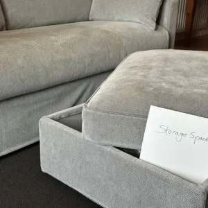 3 seater sofa with footstool - Image 5