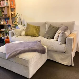 3 seater sofa with footstool
