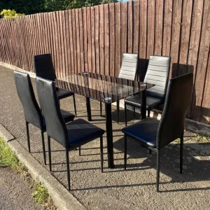 Dining table with 6x chairs for £120(we can deliver) - Image 5