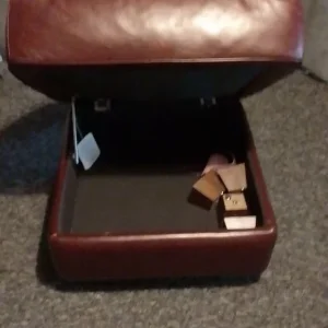 leather sofa with puffy