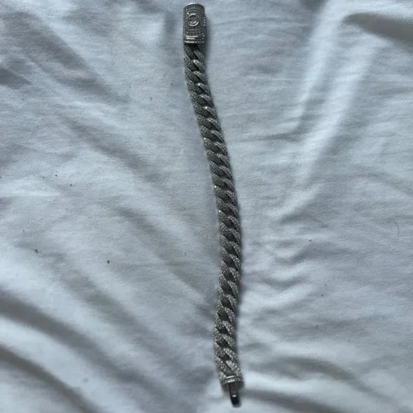 Iced Cuban Link Chain Cubic Zirconia Bracelet Thick Bling Men Women Gold Plated