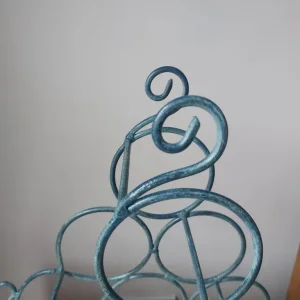 Decorative Green Metal Wine Rack - Image 4