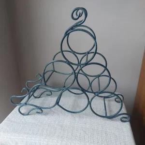Decorative Green Metal Wine Rack