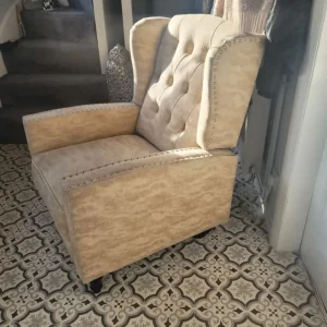 Cream recliner chair