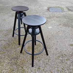 2 IKEA Dalfred Height Adjustable Bar Stools with Seat Cushions FREE DELIVERY 039 - Image 2
