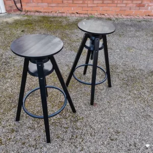 2 IKEA Dalfred Height Adjustable Bar Stools with Seat Cushions FREE DELIVERY 039 - Image 3